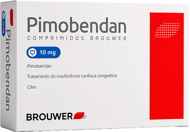 Tratamento da Insuficiência Cardíaca Congestiva Brouwer Pimobendan 10 mg para Cães - 20 Comprimidos