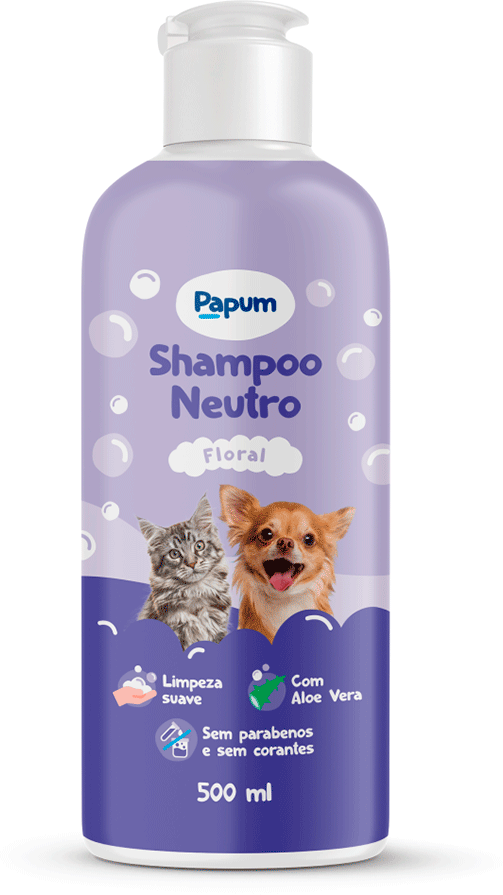 Shampoo Neutro Papum para Cães e Gatos - 500 ml