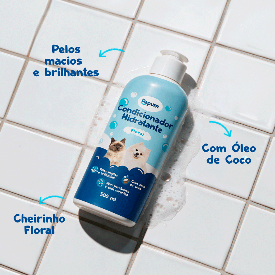 Condicionador Hidratante Papum para Cães e Gatos - 500 ml