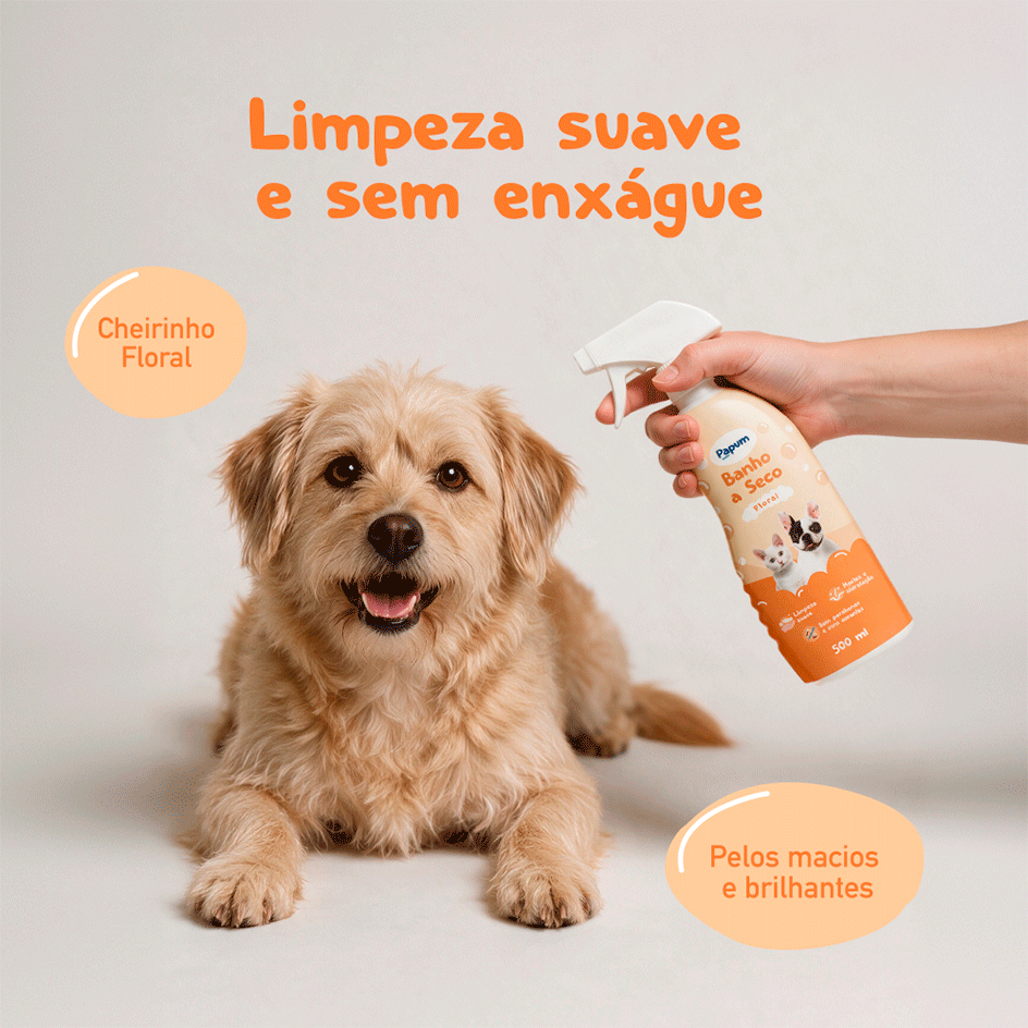 Banho a Seco Papum para Cães e Gatos - 500 ml