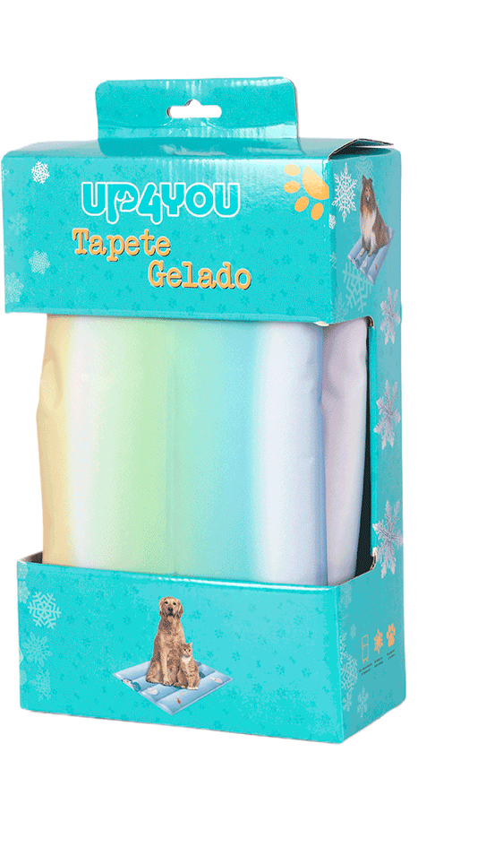 Tapete Quadrado Gelado Up4you Azul para Cães - Tam. M