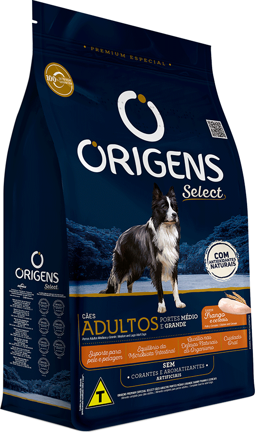 Ração Seca Origens Frango e Cereais Cães Adultos - 15Kg