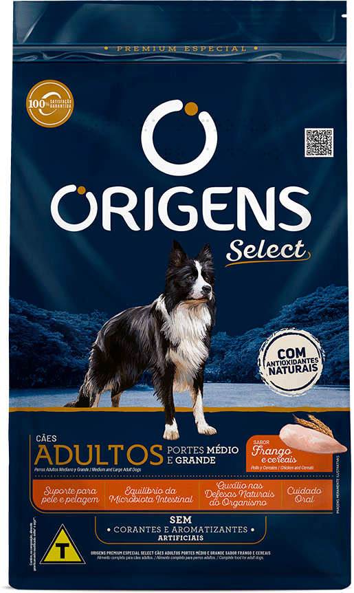 Ração Seca Origens Frango e Cereais Cães Adultos - 15Kg