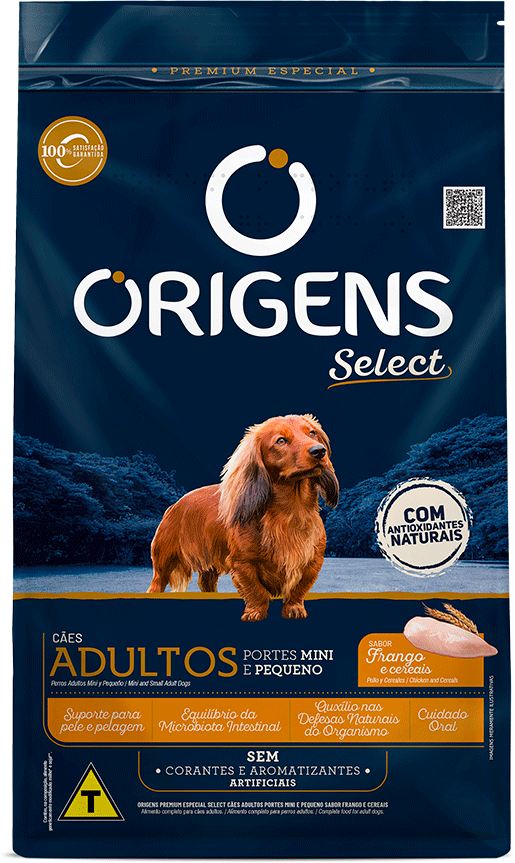 Ração Seca Origens Frango e Cereais Cães Adultos Raças Minis e Pequenas - 10,1Kg