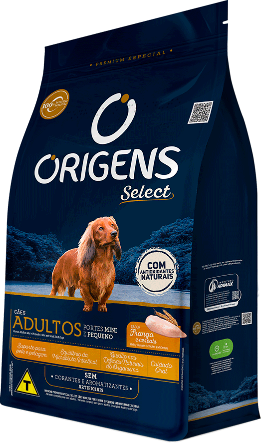 Ração Seca Origens Frango e Cereais Cães Adultos Raças Minis e Pequenas - 10,1Kg