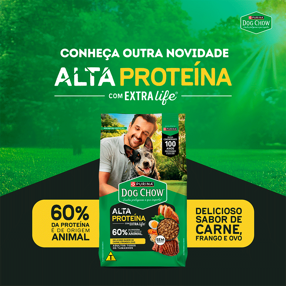 Ração Seca Purina Dog Chow Multiproteína para Cães Adultos sabor Carne, Frango, Salmão, Porco e Peru - 900 g