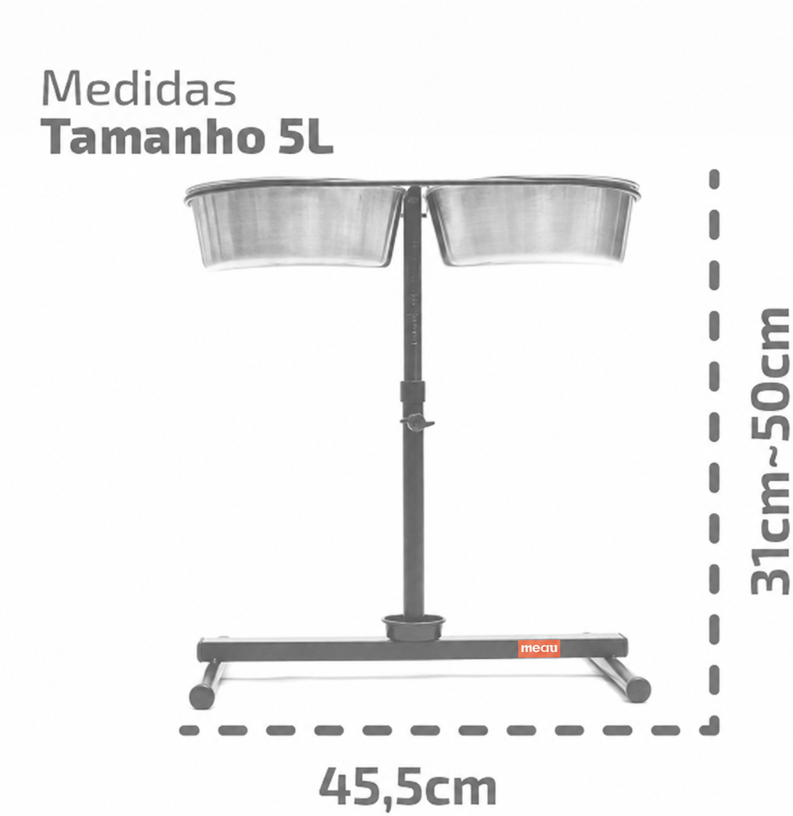 Comedouro Meau Duplo Antiformiga Grande - 5 L