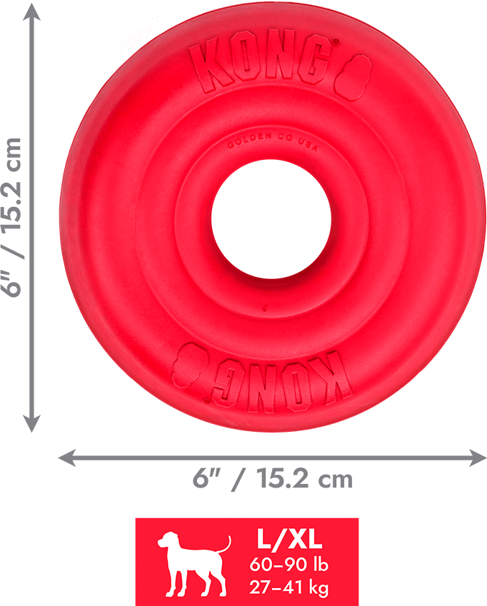 Brinquedo Kong Donut Vermelho para Cães - Tam. G