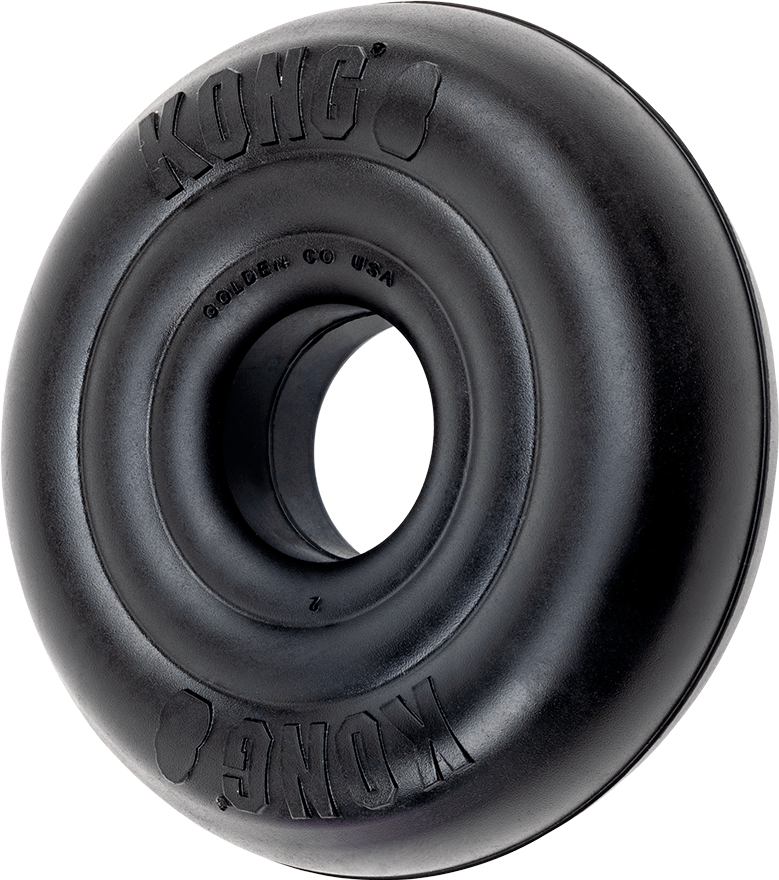 Brinquedo Kong Donut Preto para Cães - Tam. Único