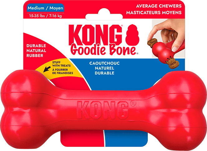 Brinquedo Porta Petisco Kong Goodie Bone Vermelho para Cães - Tam. Único