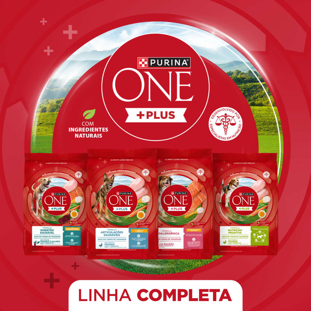Ração Seca Purina One Plus Nutrição Proativa para Cães Adultos Todas as Raças sabor Frango - 2,5Kg