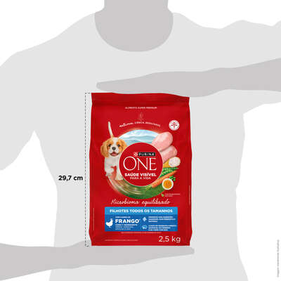Ração Seca Purina One Microbioma Equilibrado para Cães Filhotes Todas as Raças sabor Frango