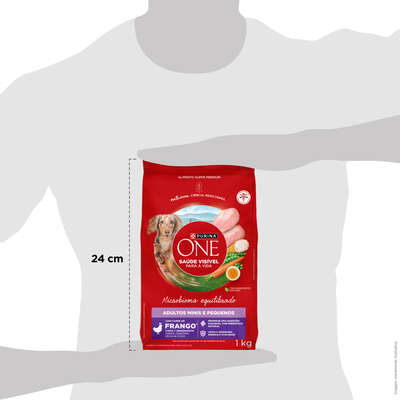 Ração Seca Purina One Microbioma Equilibrado para Cães Adultos Raças Mini e Pequena sabor Frango