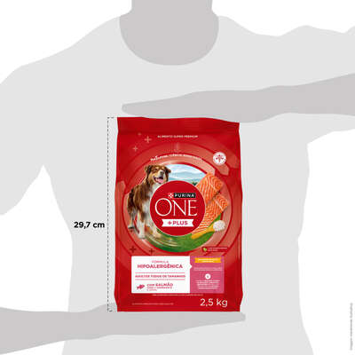 Ração Seca Purina One Plus Hipoalergênica para Cães Adultos Todas as Raças sabor Salmão