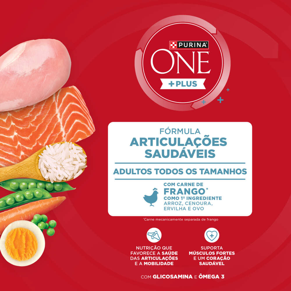Ração Seca Purina One Plus Articulações Saudáveis para Cães Adultos Todas as Raças sabor Frango - 2,5Kg