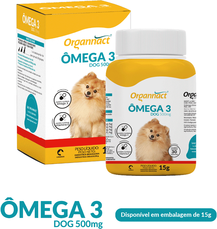 Suplemento Vitamínico Organnact Omega 3 Dog 500 - 15 g