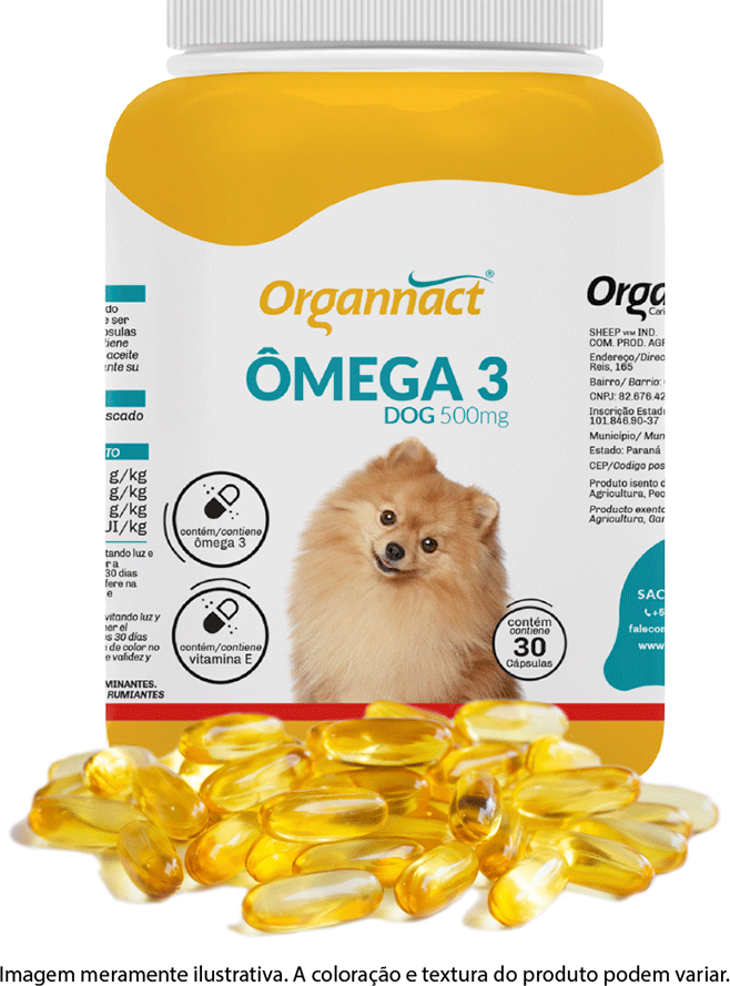 Suplemento Vitamínico Organnact Omega 3 Dog 500 - 15 g