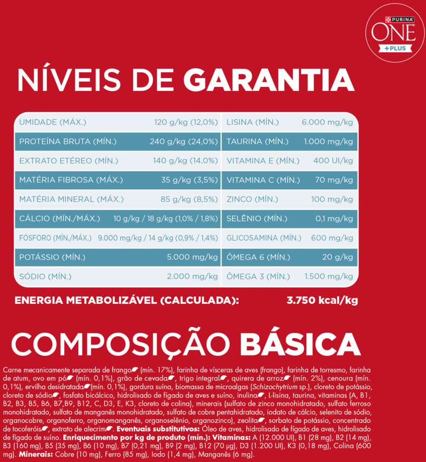 Ração Seca Purina One Plus Articulações Saudáveis para Cães Adultos Todas as Raças sabor Frango - 2,5Kg