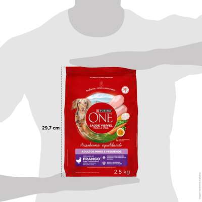 Ração Seca Purina One Microbioma Equilibrado para Cães Adultos Raças Mini e Pequena sabor Frango