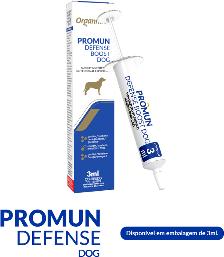 Suporte Nutricional Específico Organnacat Promun Defense Boost Dog - 3 mL