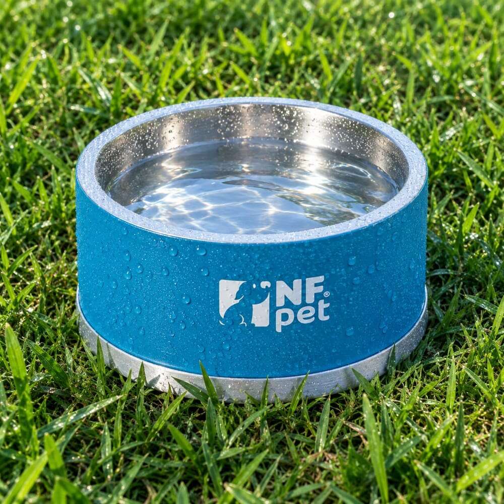 Bebedouro NF Pet Térmico Gelate Azul Glacial para Cães - 700 mL