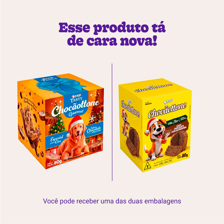 Chocãottone Doogs Tasty para Cães Adultos sabor Chocolate - 80 g