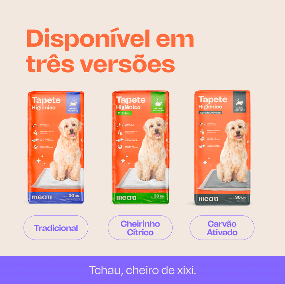 Tapete Higiênico Meau com Carvão Ativado para Cães - 30 Unidades