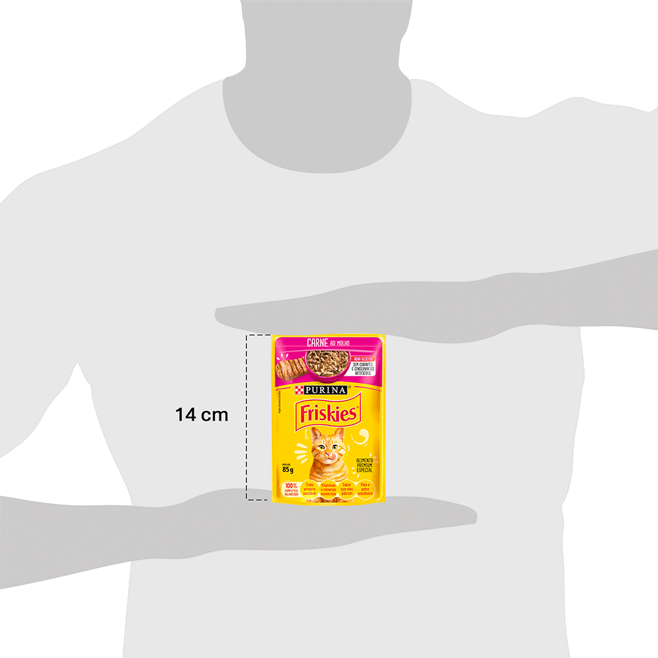 Ração Úmida Friskies para Gatos Adultos Sabor Frango 85 g - Leve 15 Pague 12