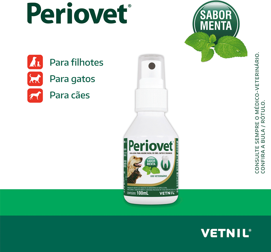 Solução Vetnil para Higiene Bucal em Spray Periovet - 100 mL