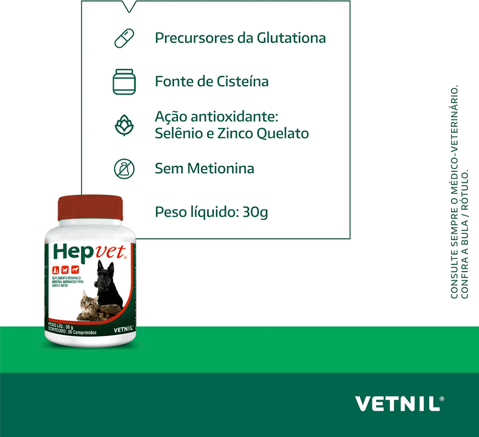 Suplemento Vitamínico Vetnil Hepvet para Cães e Gatos - 30 g