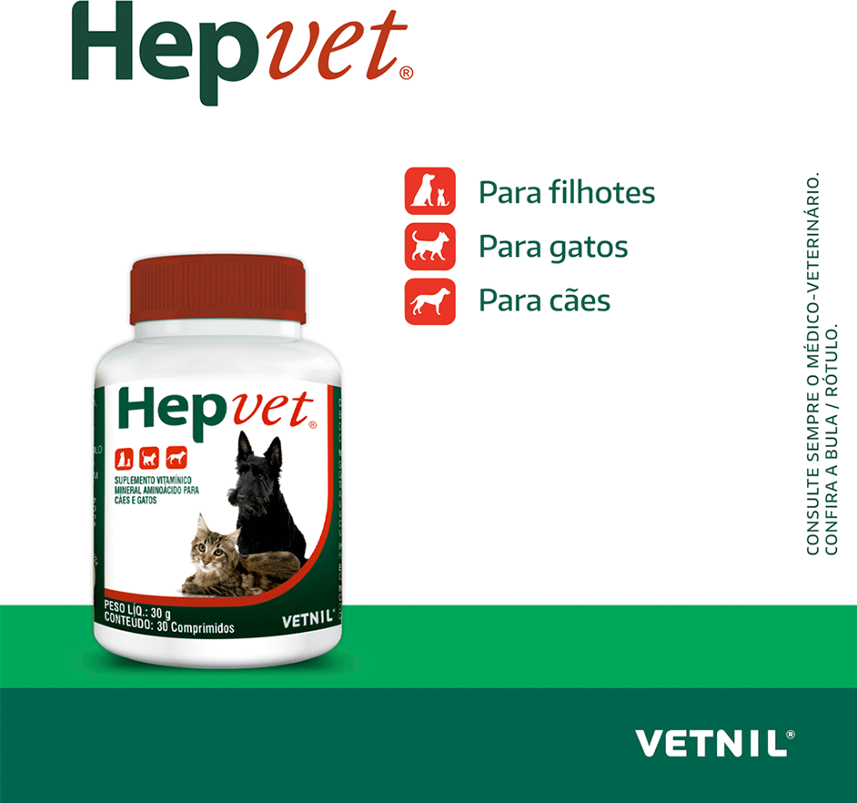 Suplemento Vitamínico Vetnil Hepvet para Cães e Gatos - 30 g