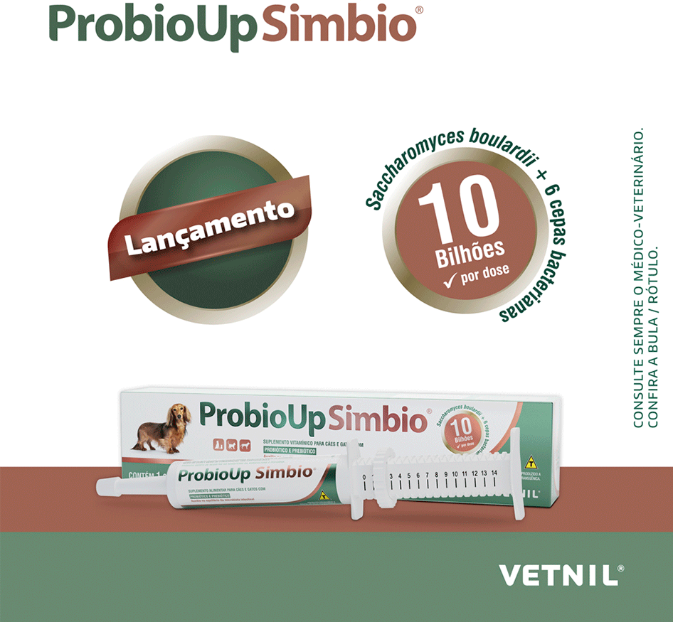 Suplemento Alimentar Vetnil Probioup Simbio para Cães e Gatos - 14 g