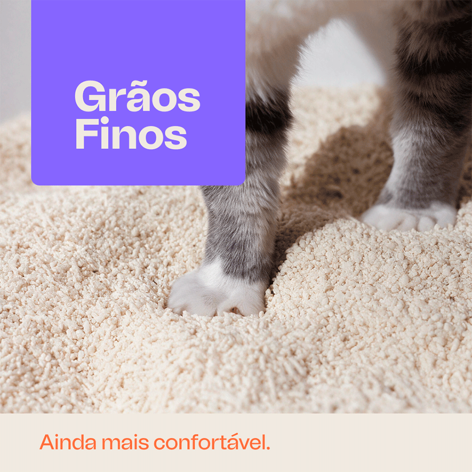 Granulado de Tofu e Lavanda Meau Grãos Finos para Gatos - 3,5Kg