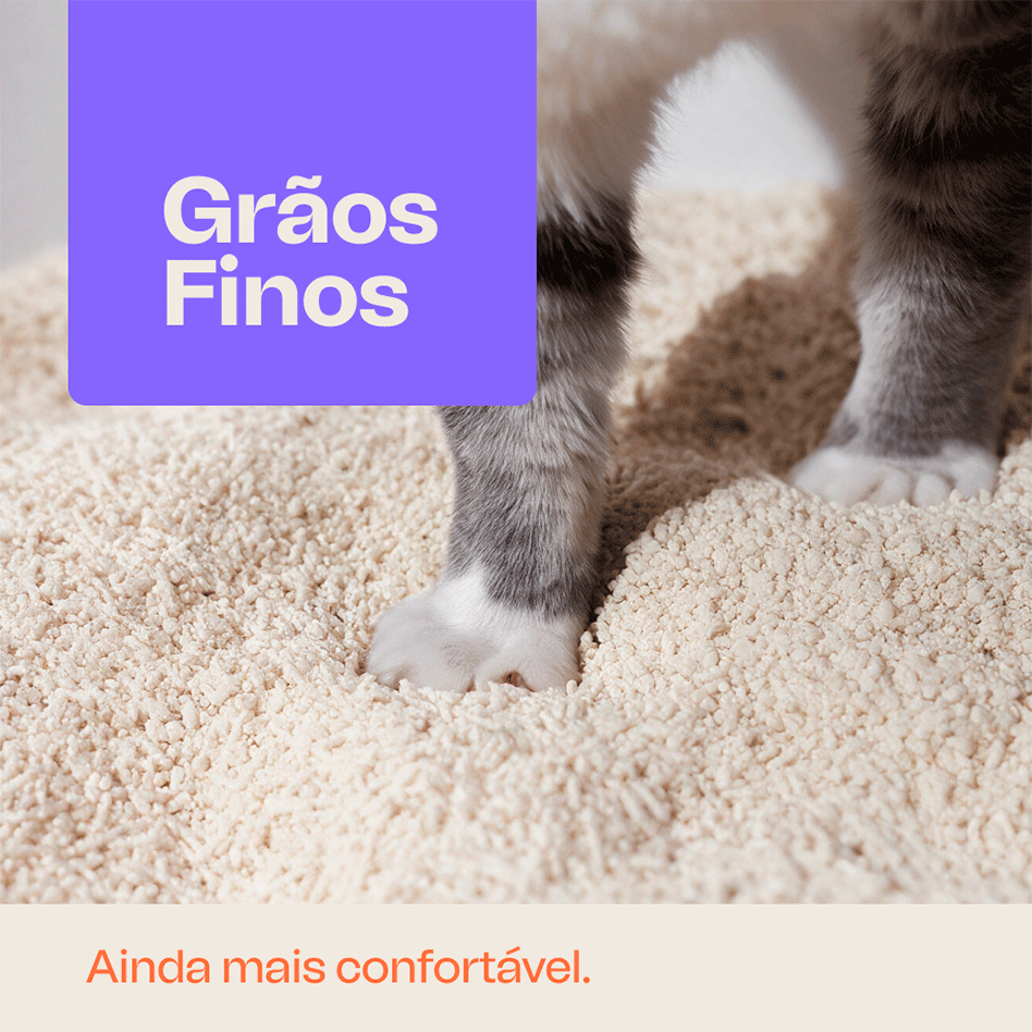 Granulado de Tofu Meau Grãos Finos para Gatos - 3,5Kg