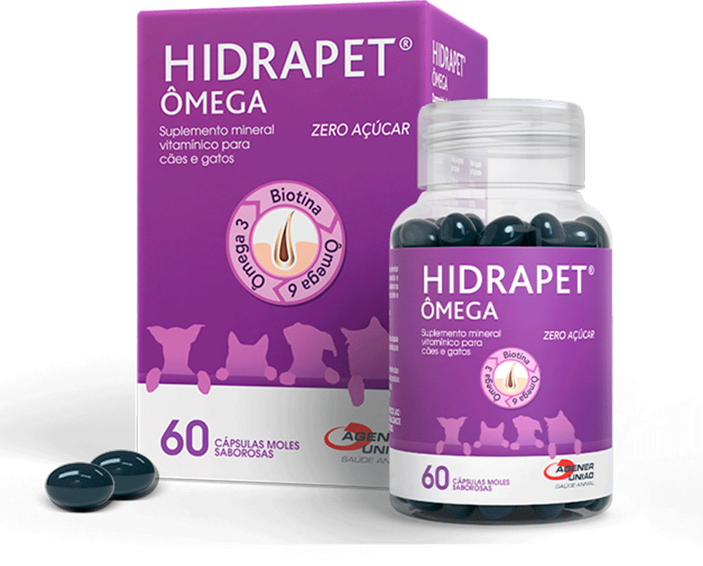Suplemento Agener Hidrapet Ômega Zero Açúcar - 60 Cápsulas