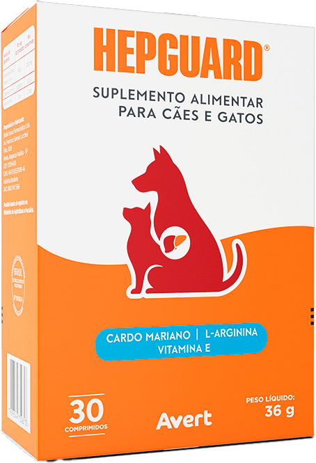 Suplemento Alimentar Avert Hepguard para Cães e Gatos - 30 Comprimidos