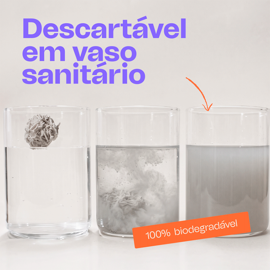 Granulado de Tofu Meau com Carvão Ativado para Gatos - 2,5Kg