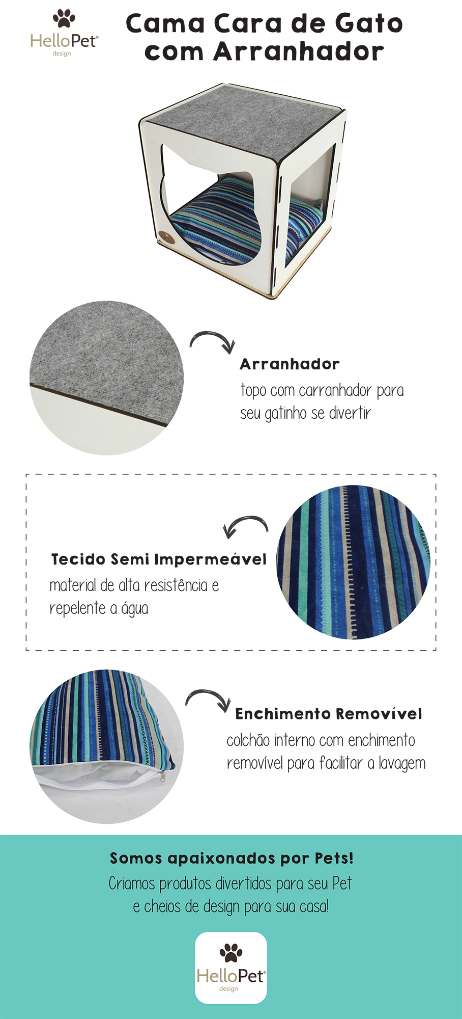 Encontre Cama Cara de Gato Panamá Acqua para Gatos com entrega para todo o Brasil na Petlove. Te ajudamos a cuidar do seu pet como ele merece!