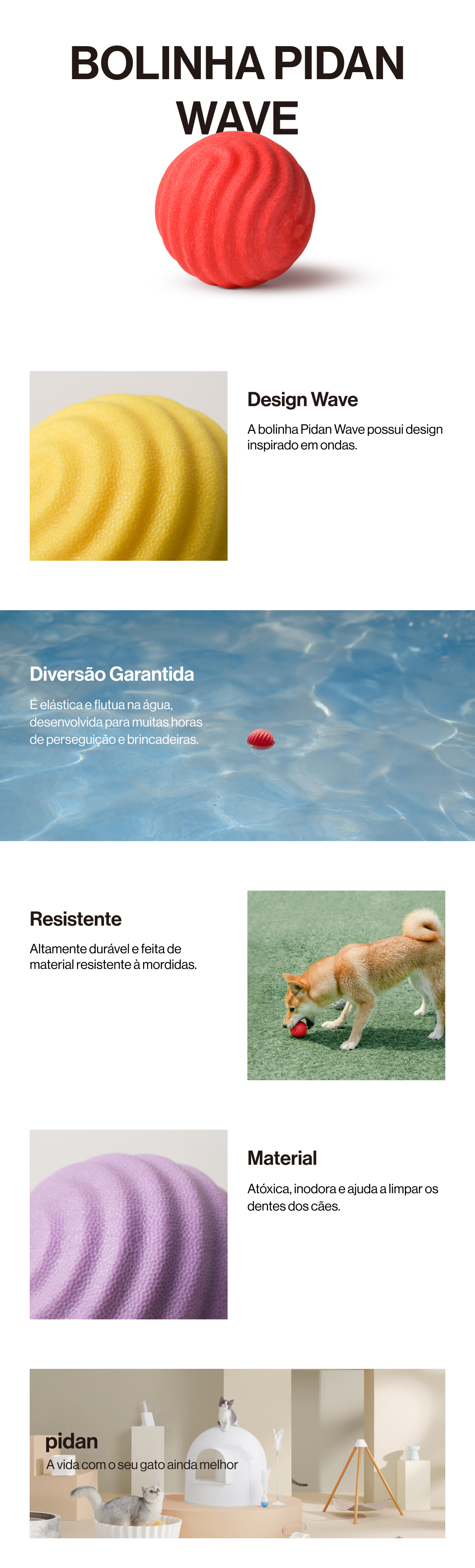 Encontre Bolinha Pidan Wave Vermelho para Cães com entrega para todo o Brasil na Petlove. Te ajudamos a cuidar do seu pet como ele merece!