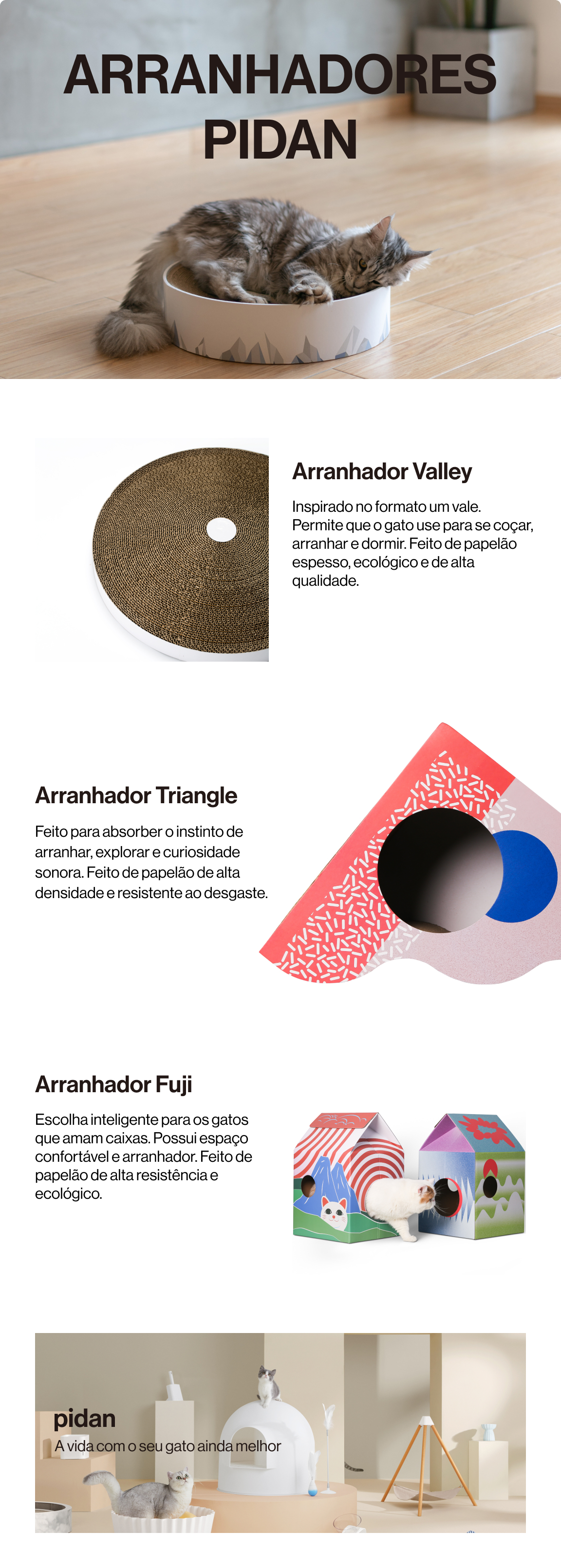 Encontre Arranhador Pidan Valley Colorido para Gatos com entrega para todo o Brasil na Petlove. Te ajudamos a cuidar do seu pet como ele merece!