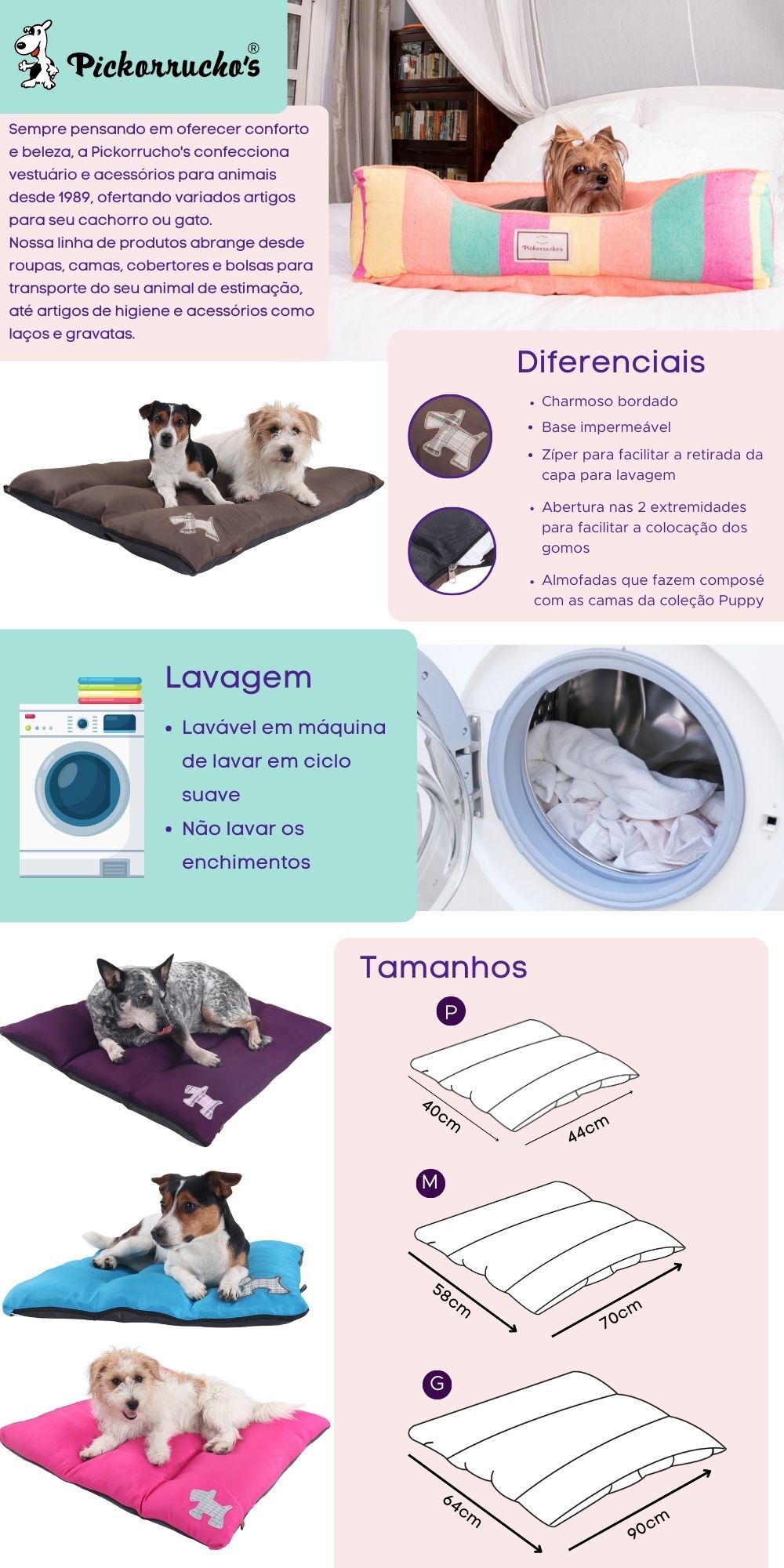 Encontre Colchodog Pickorruchos Puppy Rosa com entrega para todo o Brasil na Petlove. Te ajudamos a cuidar do seu pet como ele merece!