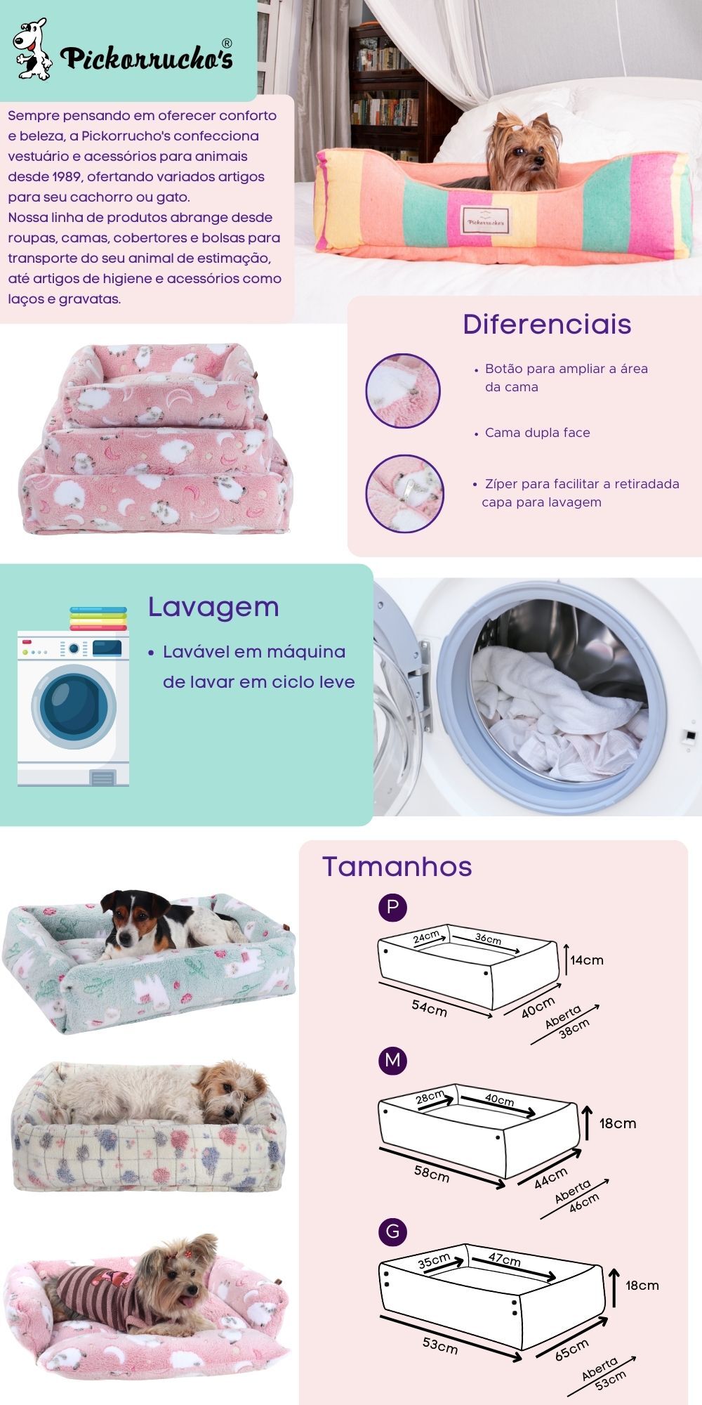 Encontre Cama Pickorruchos Aspen Dupla Face Mint com entrega para todo o Brasil na Petlove. Te ajudamos a cuidar do seu pet como ele merece!