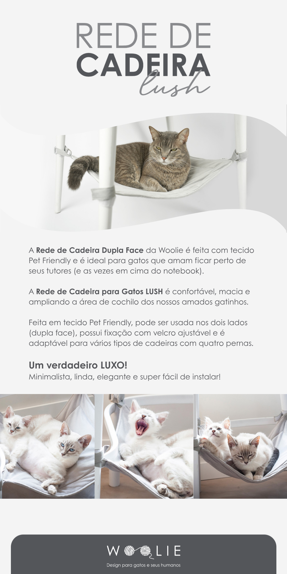 Encontre Rede de Cadeira Woolie Lush Bege para Gatos com entrega para todo o Brasil na Petlove. Te ajudamos a cuidar do seu pet como ele merece!