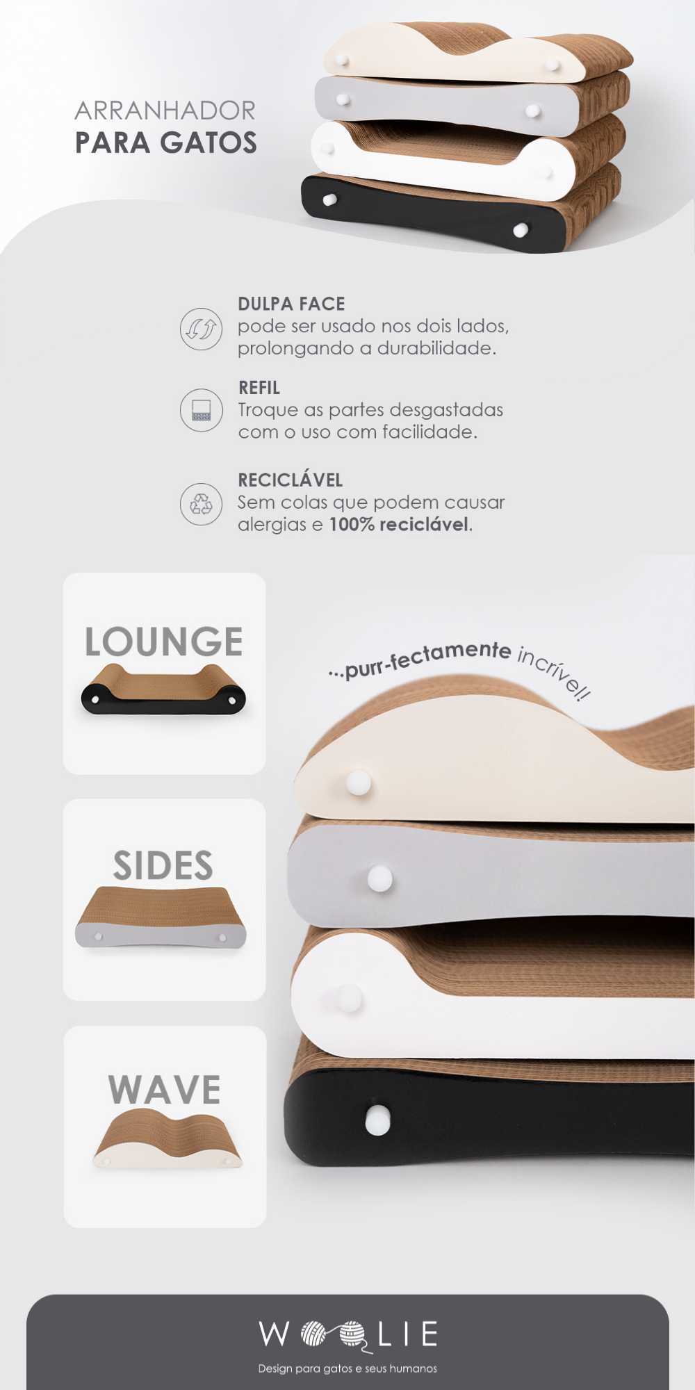 Encontre Brinquedo Arranhado Woolie Origami Slides Branco com entrega para todo o Brasil na Petlove. Te ajudamos a cuidar do seu pet como ele merece!