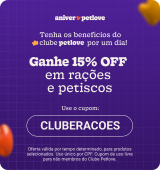 15% em rações e petiscos