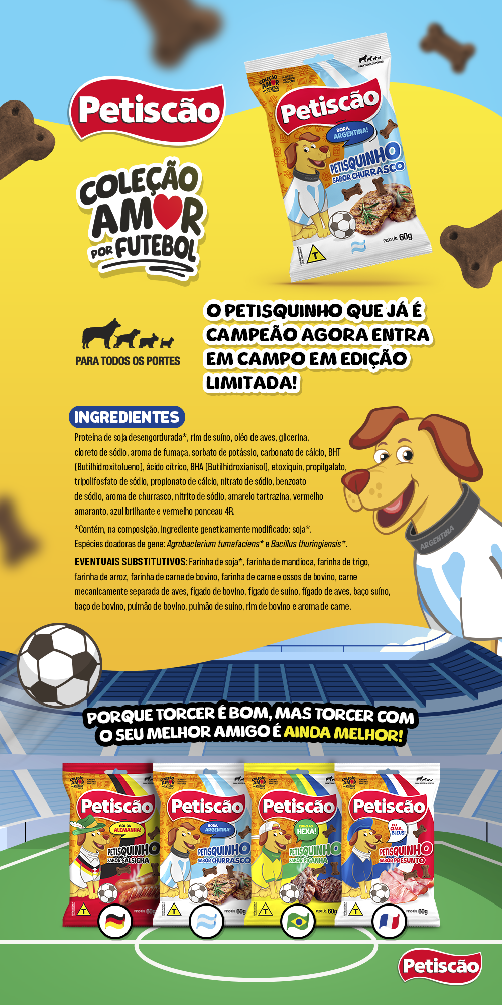 Encontre Biscoito Petiscão Argentina para Cães Sabor Churrasco com entrega para todo o Brasil na Petlove. Te ajudamos a cuidar do seu pet como ele merece!