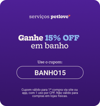 Ganhe 15% OFF em banho
