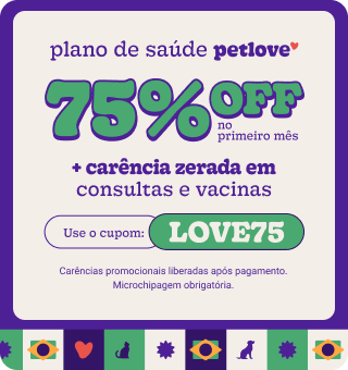 [Junho] 75%OFF no primeiro mês + carência zerada em consultas e vacinas LOVE75