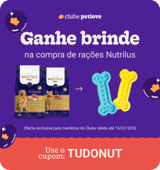 "Compre Nutrilus cão e ganhe mordedor Exclusivo clube "