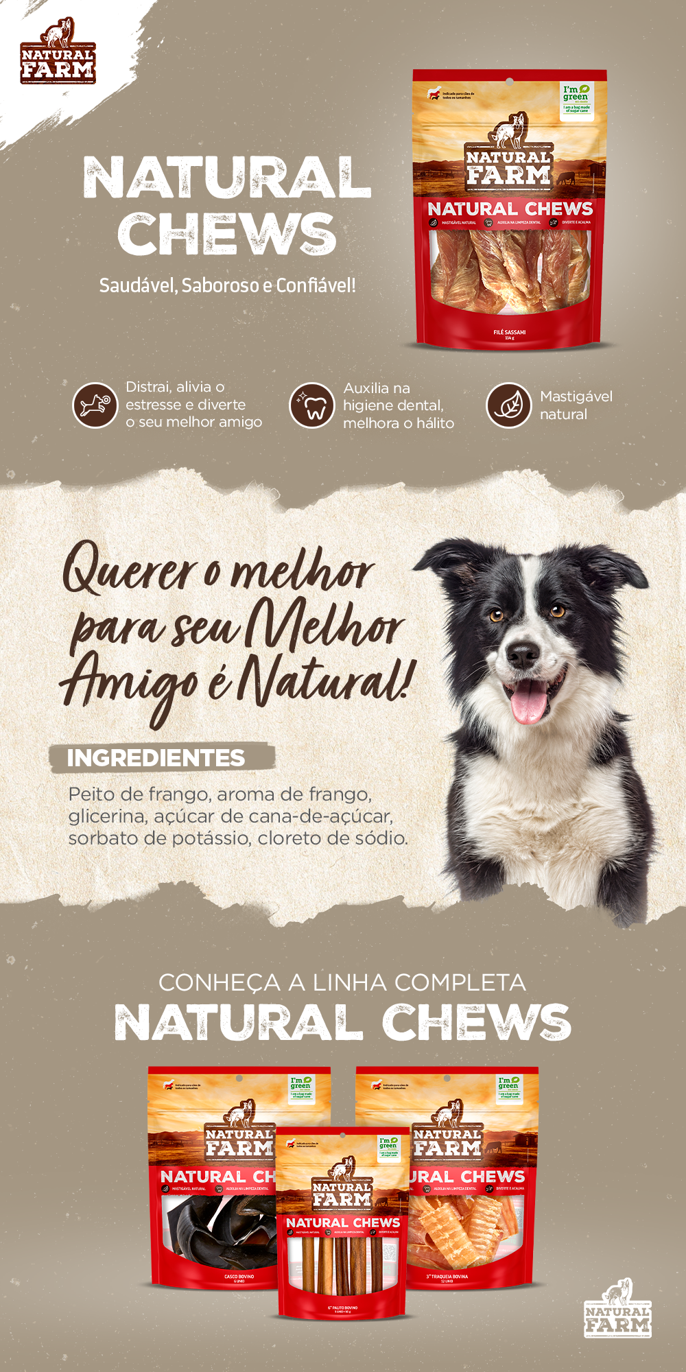 Encontre Petisco Natural Farm Filé Sassami para Cães com entrega para todo o Brasil na Petlove. Te ajudamos a cuidar do seu pet como ele merece!